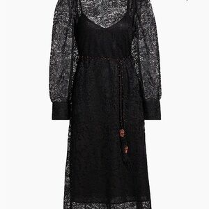 FARM Rio Lace Tie-Waist Midi Dress